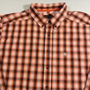 Ariat Mens Pro Series Long Sleeve Button Down Plaid Shirt Size XXL